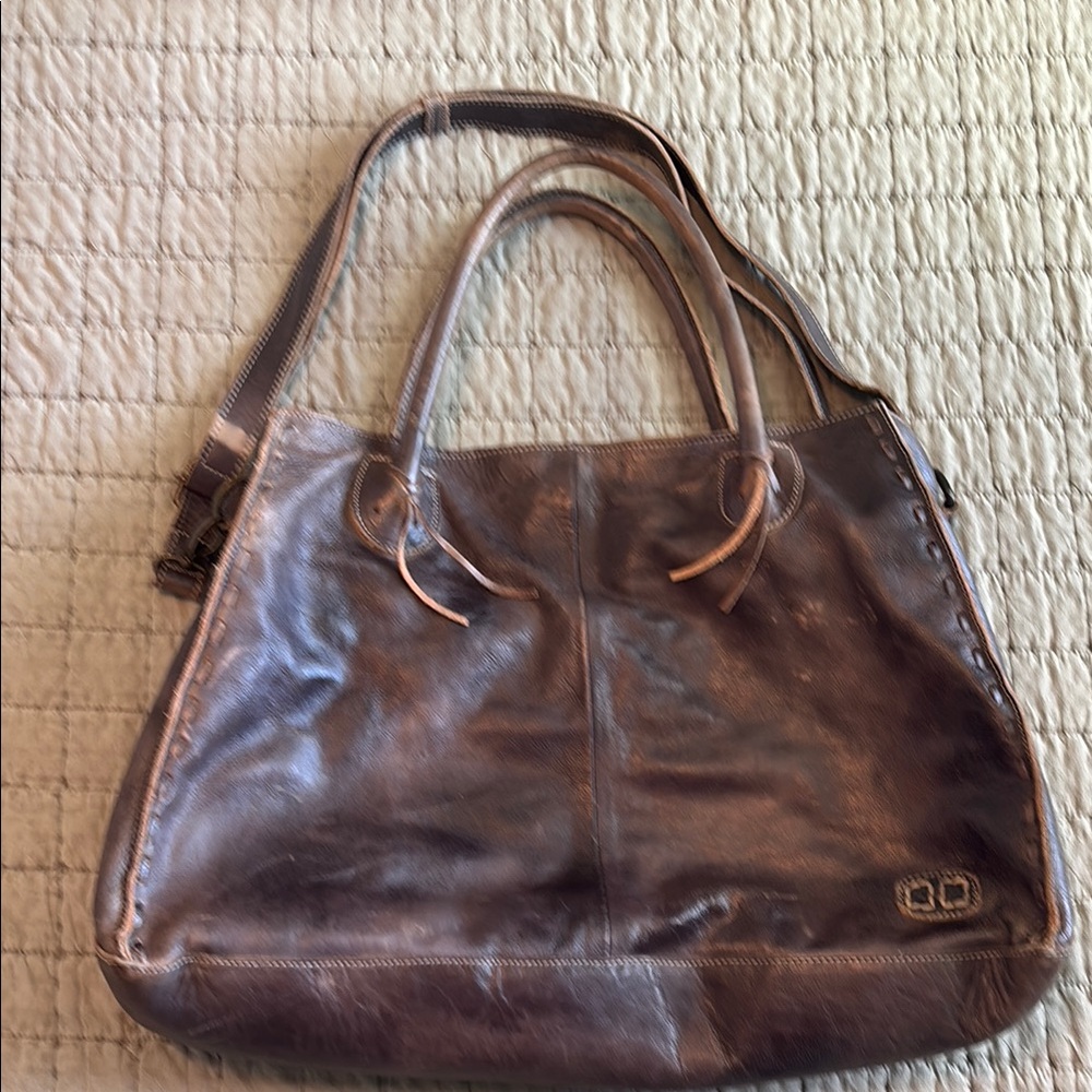 Bedstu brown leather tote